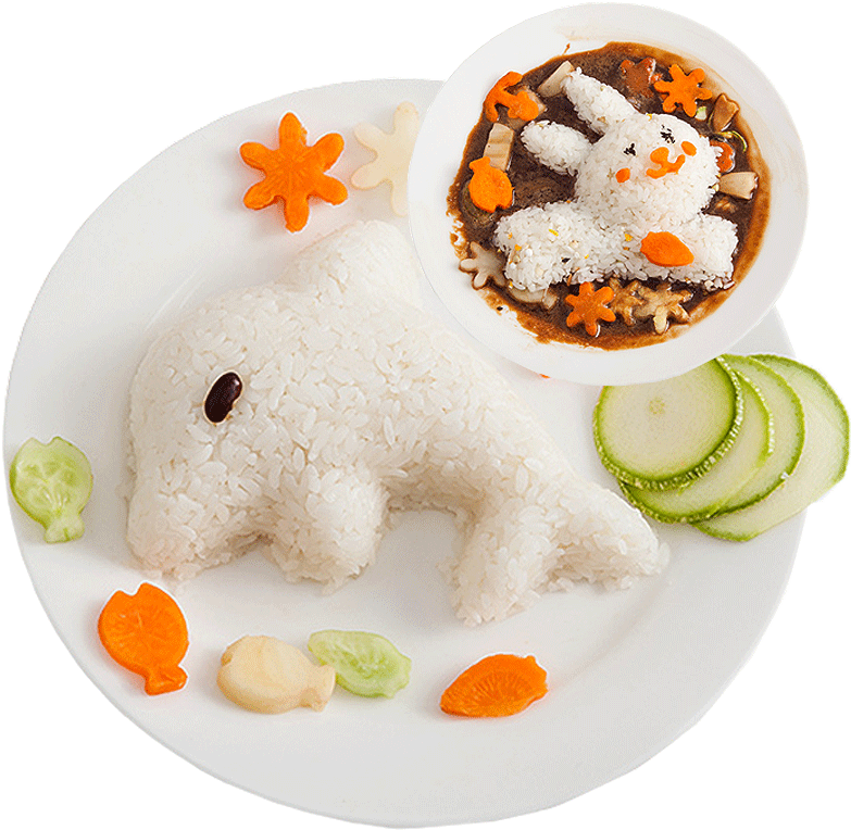 Rice Ball Artifact Cartoon Children Model Creative - Kitchen (800x800), Png Download