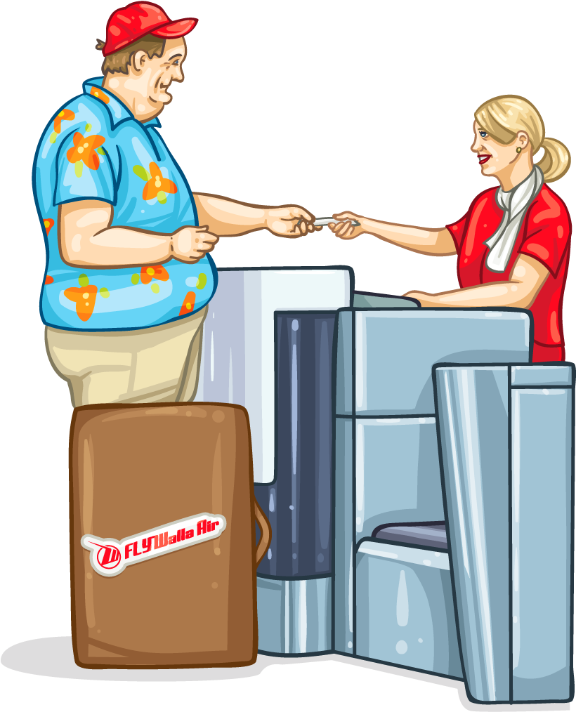 Graphic Download Check In Desk Item - Airport Check In Desk Cartoon (1024x1024), Png Download