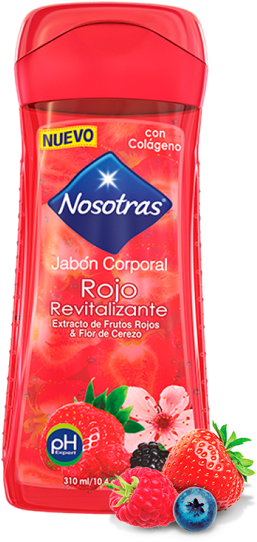 Jabón Corporal Líquido Rojo Revitalizante - Nosotras (800x800), Png Download