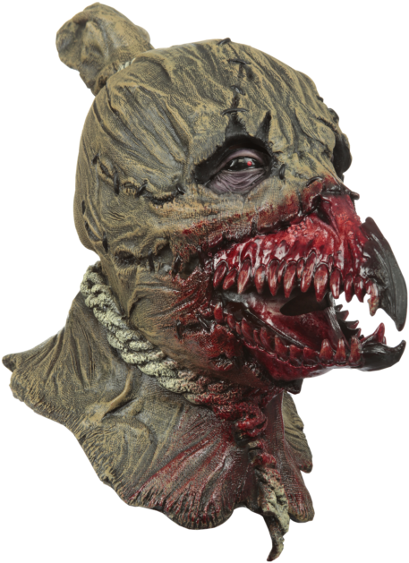 Adult King Of Crows Full Latex Mask Creepy Halloween - King Of The Crows Mask (477x640), Png Download