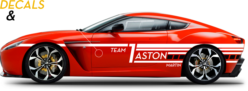 Car Wraps - Aston Martin V12 Vantage Zagato (940x344), Png Download