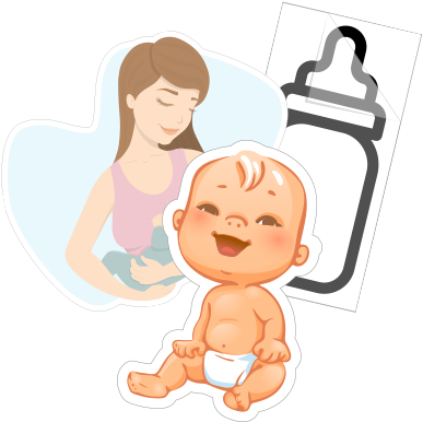 Baby Car Stickers And Decals - Infant (400x400), Png Download