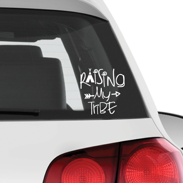Raising My Tribe Vinyl Car Decal - Car (750x750), Png Download