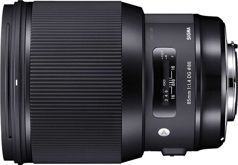 Sigma 85mm F/1.4 Dg Hsm Art Lens For Canon Ef W/ Focus (800x555), Png Download