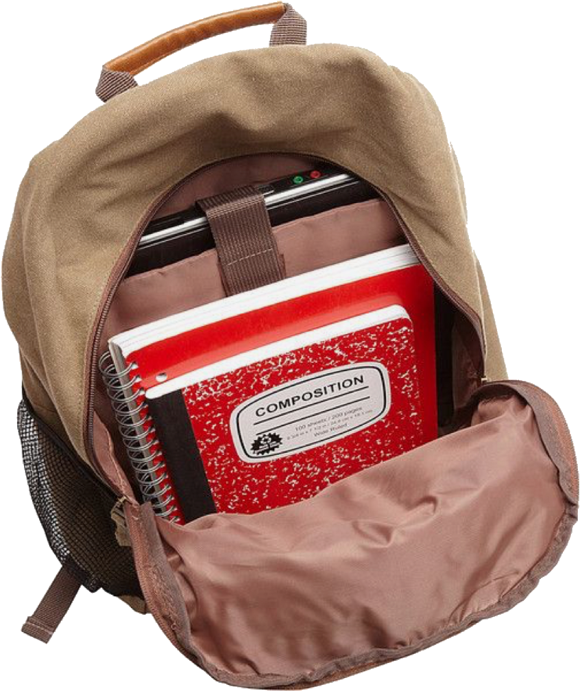 Bag Niche Cute School Backpack Polyvore Niche Brown - Messenger Bag (1092x1024), Png Download