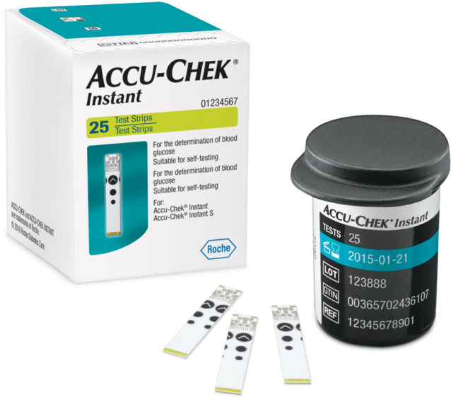 Accu-chek Instant S Test Strips - Accu Chek Instant Strips (690x700), Png Download