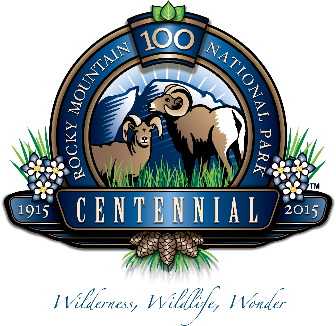 Centennial Logo - Rocky Mountain National Park (1460x1296), Png Download