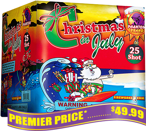 Christmas Of July 500 Gram Fireworks Repeater - Phantom Fireworks Christmas In July (500x500), Png Download