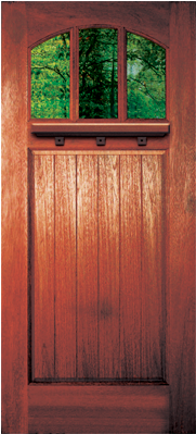 8' Exterior Craftsman Doors - Clip Art (428x484), Png Download