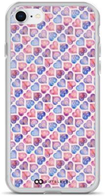 Bullet Journal Notebook Ethnic Watercolor Hearts Pattern (500x500), Png Download