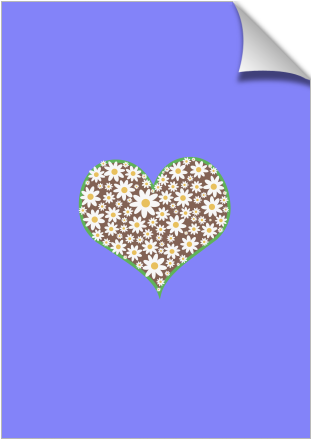 Floral Heart - Floral Heart Bag (674x516), Png Download