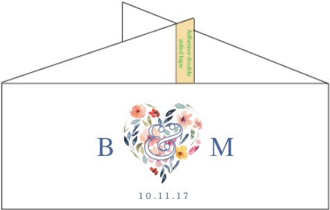 Floral Heart Belly Band - Graphic Design (650x550), Png Download