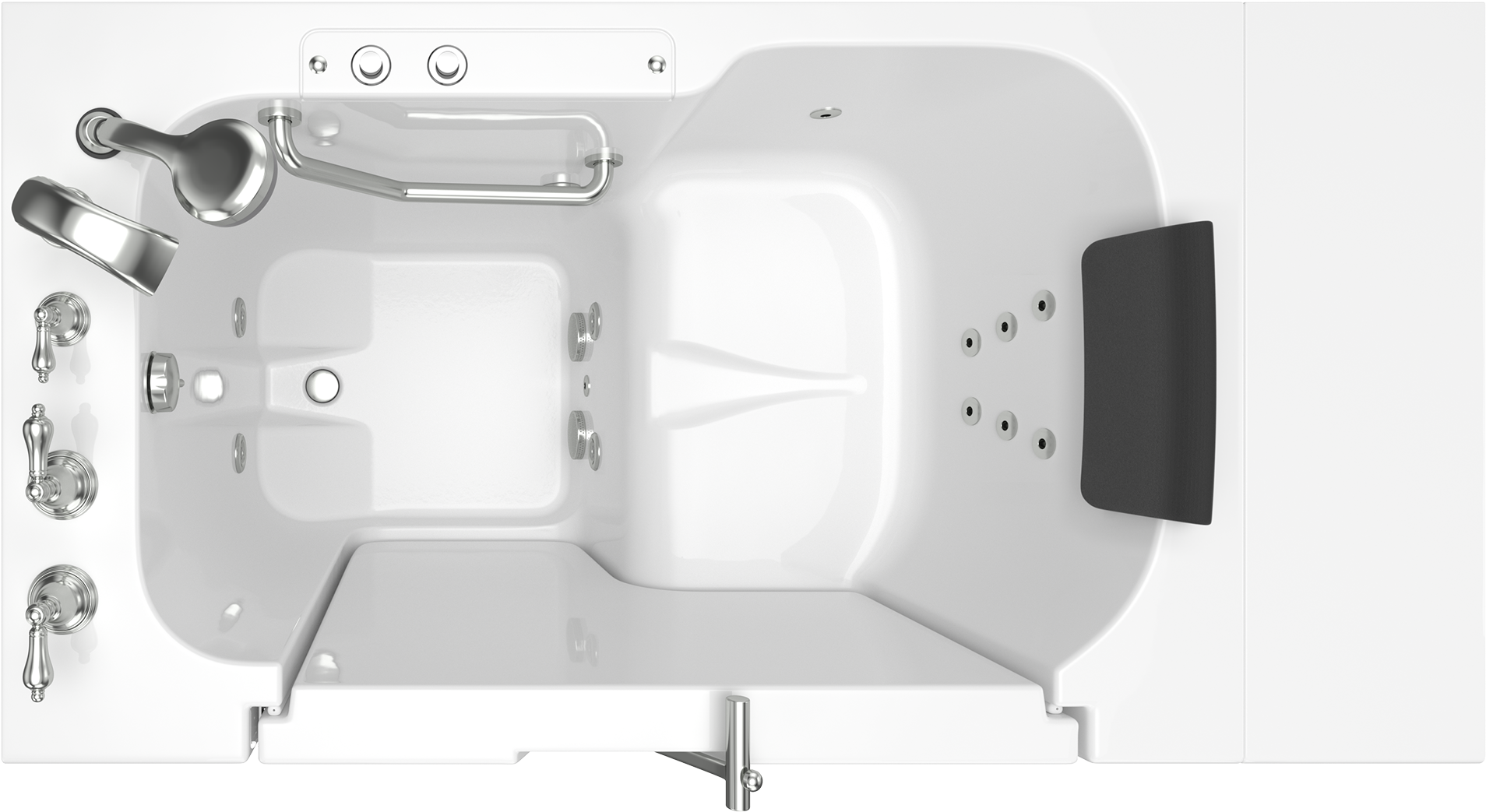 Outward Opening Door Whirlpool Walk-in Bathtub - Bathtub (2000x2000), Png Download