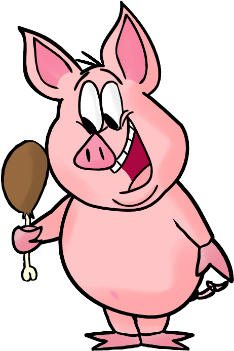 Fat Pig Colored By Cartoonsbykristopher On Clipart - 3 Little Pigs Fat (563x720), Png Download