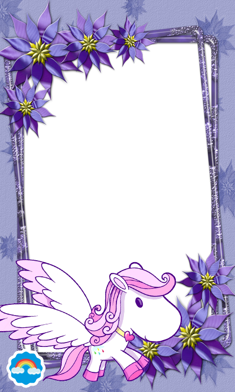 Moldura Com Flores Roxas (480x800), Png Download