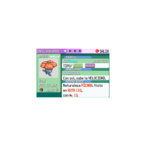 Pantalla Datos Info Pokémon Esmeralda - Pokemon (480x480), Png Download