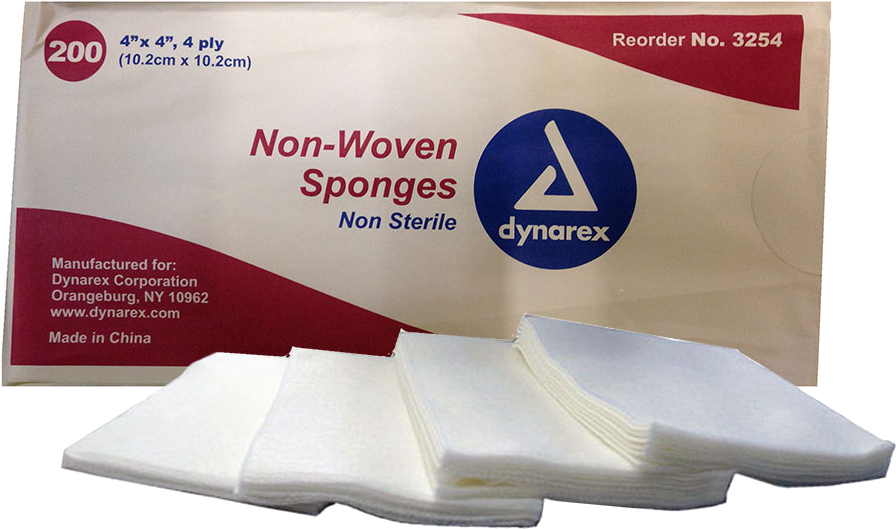 Non Woven Esthetic Gauze Pads - Non Sterile Non Woven Sponge (1024x1024), Png Download