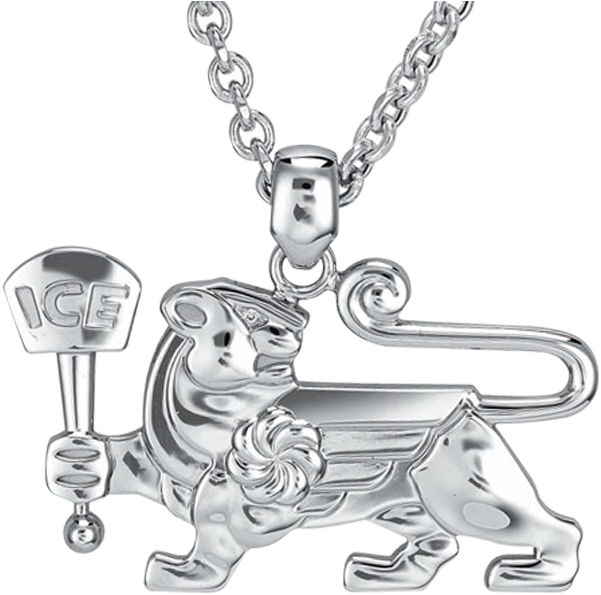 18k White Gold Lioness Pendant - Ice Link Logo (700x700), Png Download