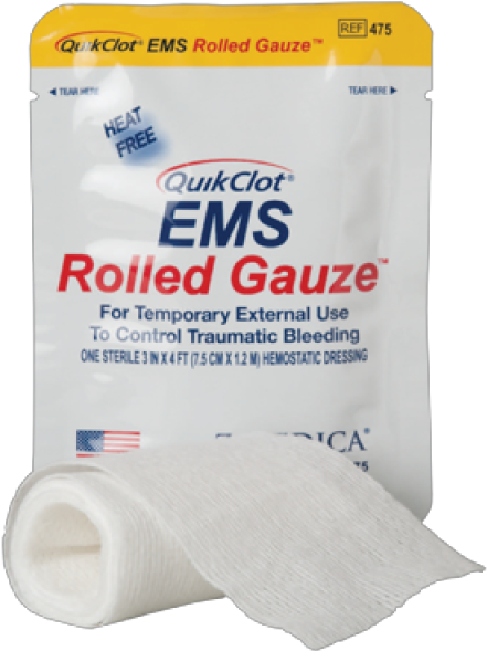 Quikclot Ems Rolled Gauze (1120x640), Png Download