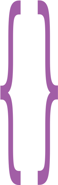 Scrolly Frame New Purple Clip Art At Clker - Brackets Png Purple (306x588), Png Download