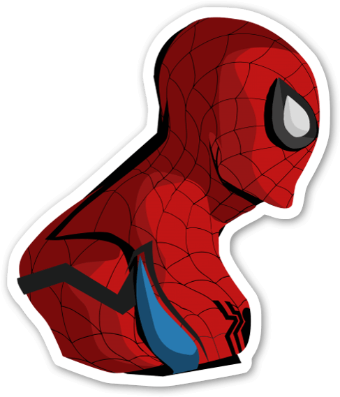 Spiderman Sticker - Spider Man Sticker Designs (516x600), Png Download