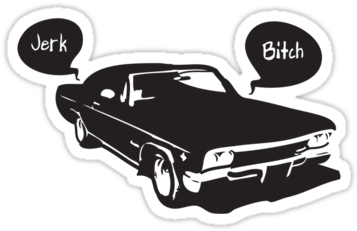Impala Supernatural Printable - Supernatural Wallpaper Pink (375x360), Png Download