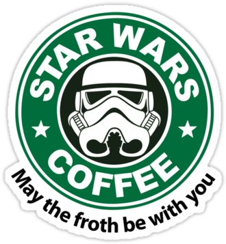 New Star Wars - May The Froth Be With You - Star Wars Coffee - Square (375x360), Png Download