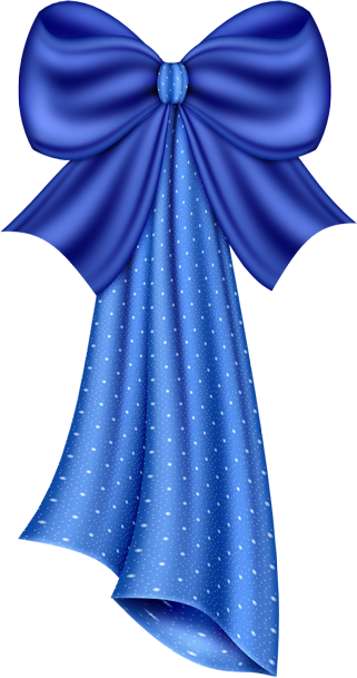Large Blue Dotty Bow Clipart - Beautiful Blue Borders And Frames (321x609), Png Download