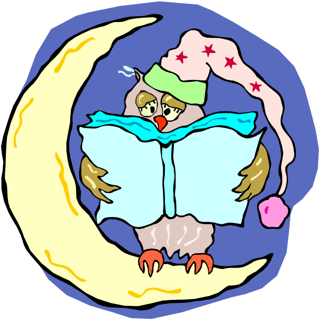 Sleeping Clipart Bedtime - Bedtime Stories Clip Art (658x664), Png Download