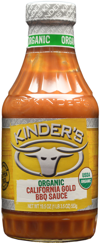 Kinder's Organic California Gold Bbq Sauce - Kinder's Organic Bbq Sauce, California Gold - 19 Oz (1024x1024), Png Download