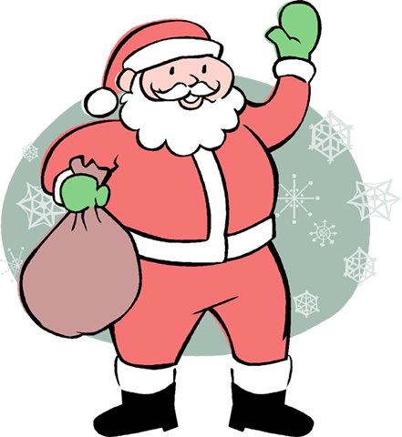 Papai Noel Livre De Direitos Vetores Clip Art Ilustração - Santa Claus Clipart (441x480), Png Download