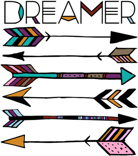 Dreamer With Arrows - Clip Art (500x559), Png Download