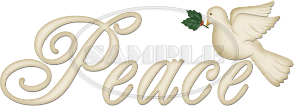 Peace Clipart The Word - Peace Word Art (600x218), Png Download