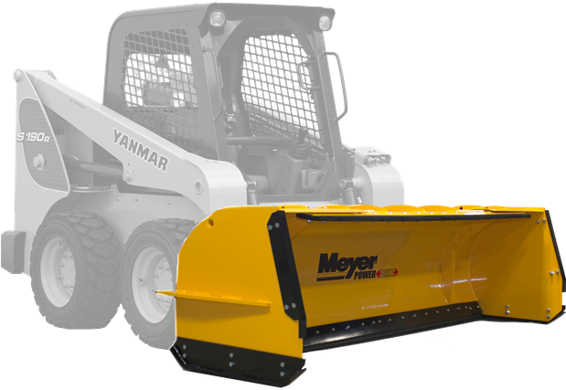 Meyer 8'-12' Snow Pusher - Skid-steer Loader (618x434), Png Download
