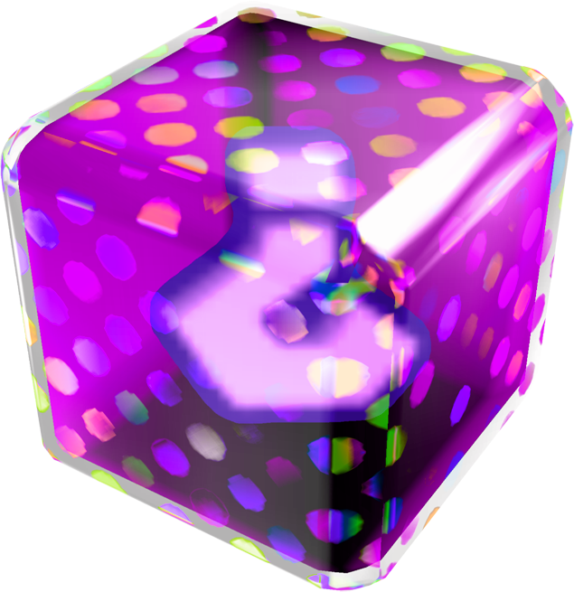 Purple Fake Item Box - Mario Kart Wii Fake Item Box (635x655), Png Download