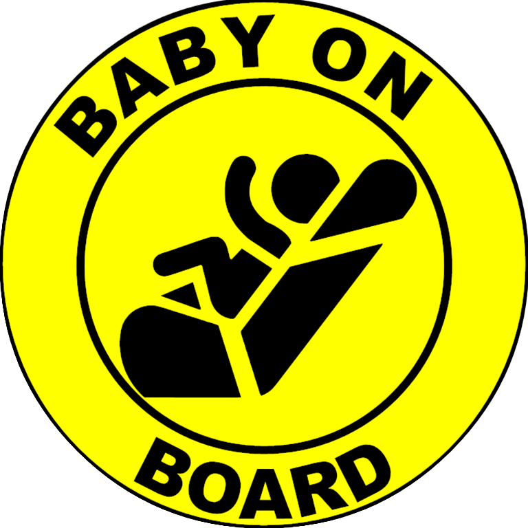 Baby On Board Chair - Child Safety Seat (768x768), Png Download
