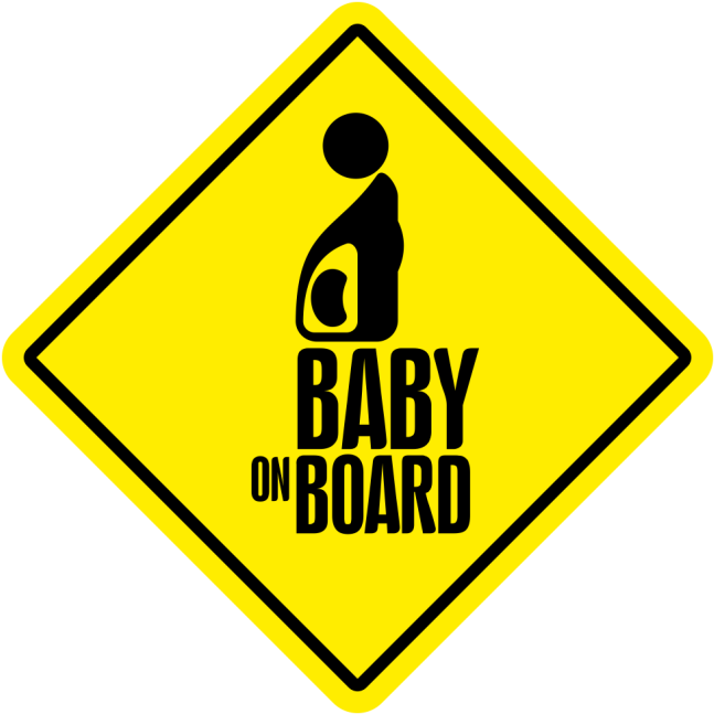 Baby On Board Sign - Hidden School Bus Stop Sign (716x716), Png Download