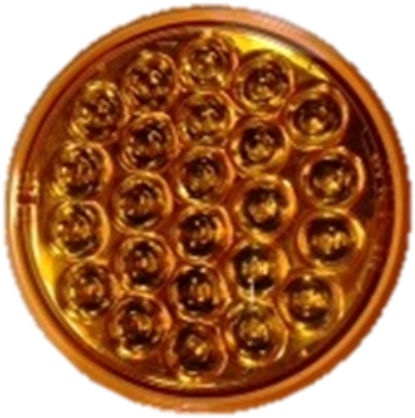 4" Round Amber Truck Body 24 Led Strobe Light 2 Blazer - Circle (500x500), Png Download