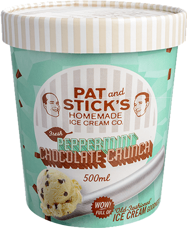 Peppermint Chocolate Crunch Tub - Ice Cream Tub 500ml (388x486), Png Download
