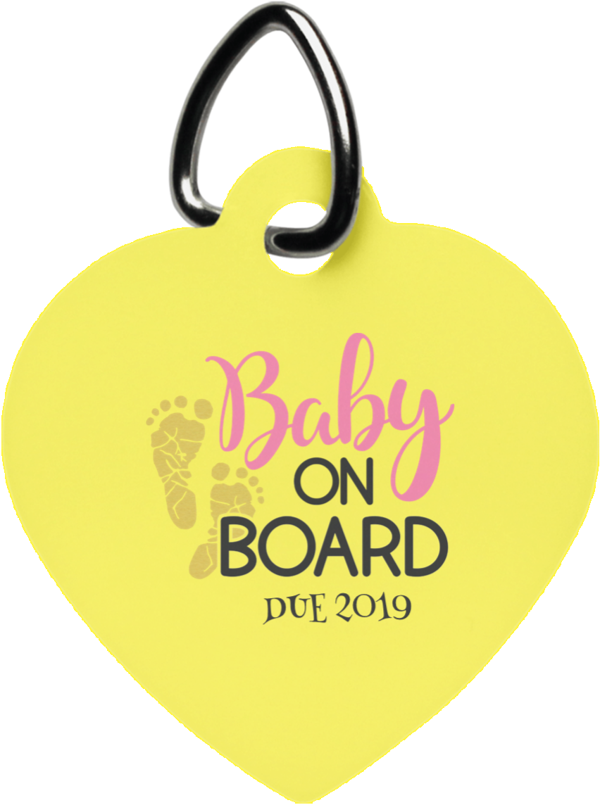 Baby On Board Due 2019 Heart Pet Tag- Pets - Scalable Vector Graphics (1155x1155), Png Download