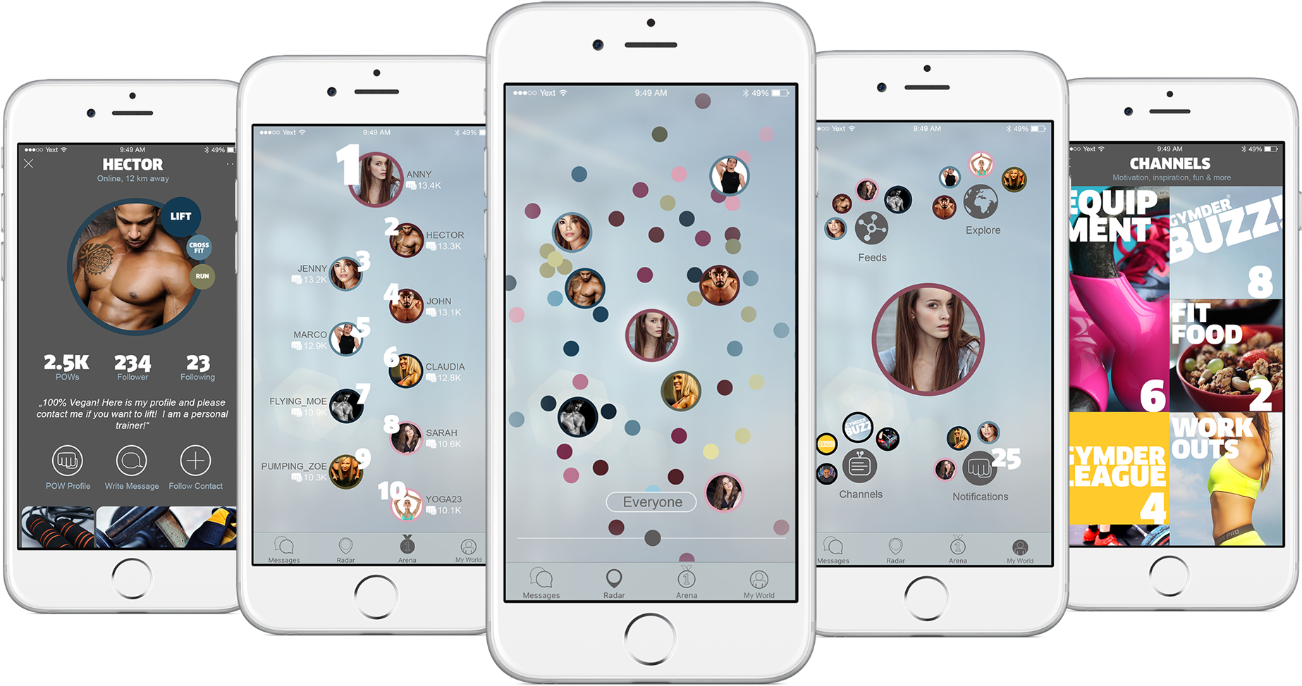 After Creating A Profile, Gymder Users Can Find Other - Gymder App (1872x1000), Png Download