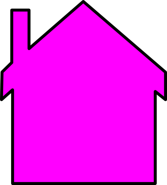 Pink House Logo-gook - Pink House Outline Clipart (540x598), Png Download