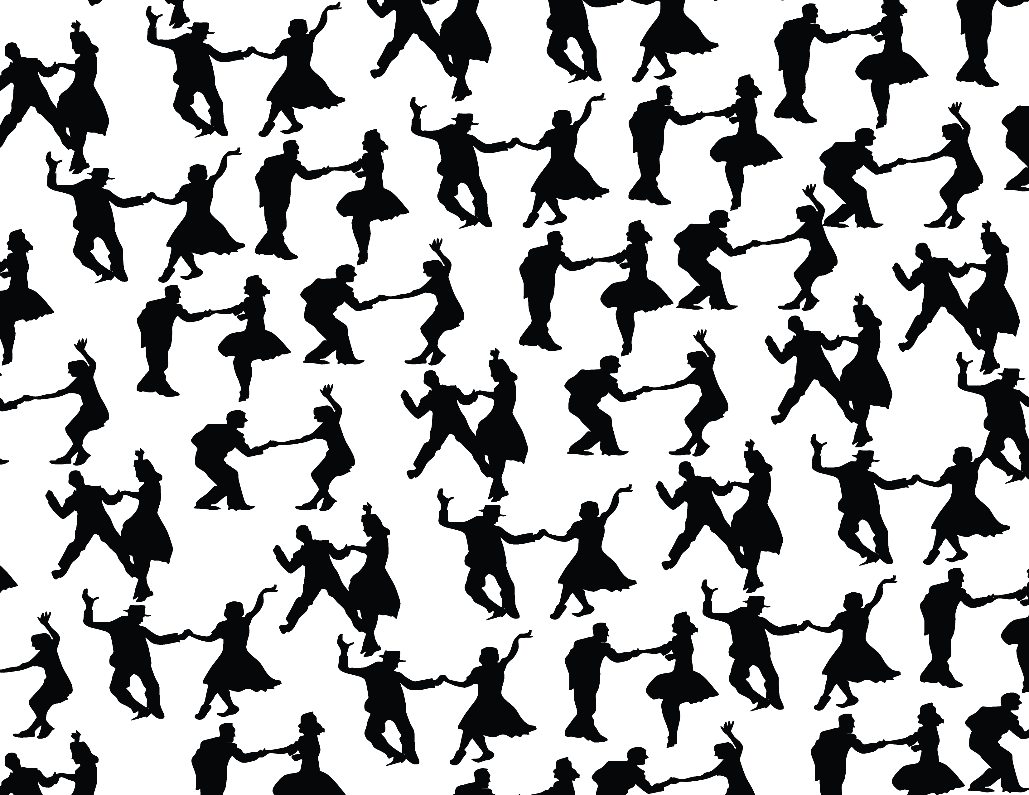 50s-dancers - Dance (3300x2550), Png Download