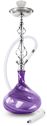 Kah Envy 32″ Hookah Purple - Water Pipe People Smoking (350x410), Png Download