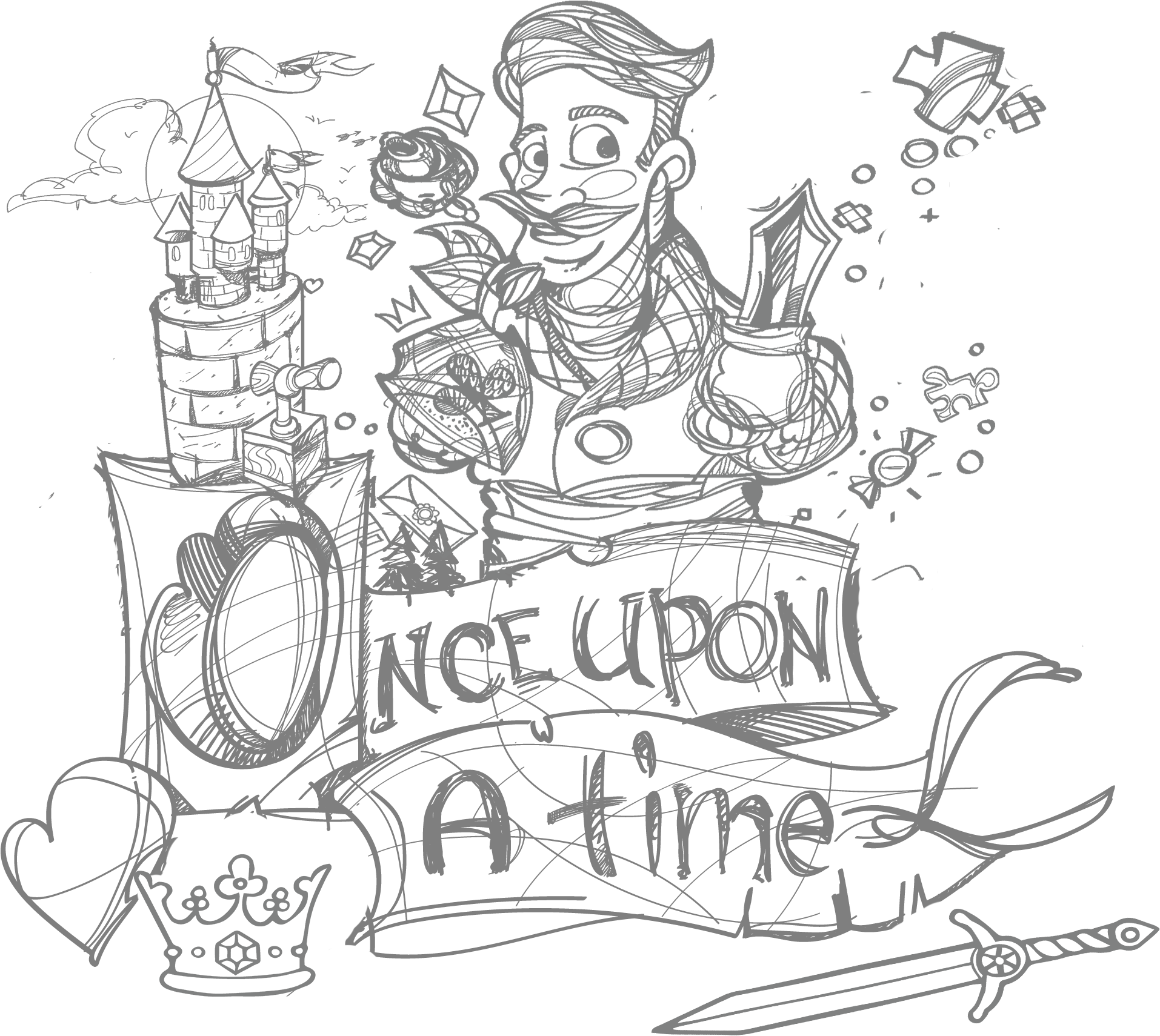 Hungary The Grateful Beasts - Fairy Tales Black And White (2026x1803), Png Download