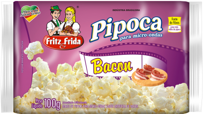 Pipoca Para Micro-ondas Bacon 100g - Fritz E Frida (458x334), Png Download