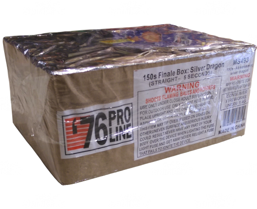150 Shot Silver Dragon Finale Box - Silver (500x500), Png Download