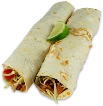 Twiin Grande Tacos - Sandwich Wrap (351x372), Png Download