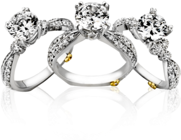 Silver Ring With Diamonds Jewelry - Ring (402x360), Png Download