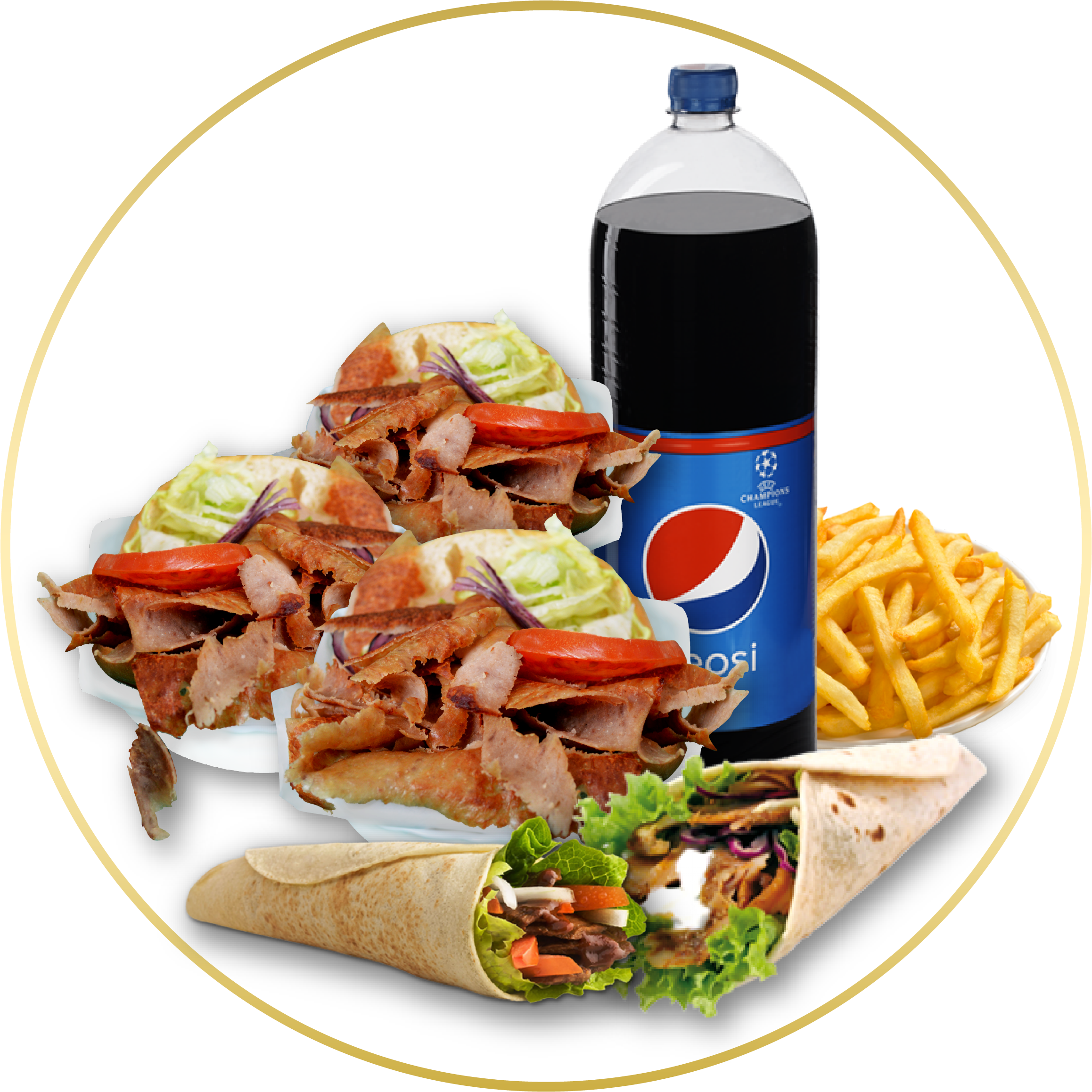 9- Menú Familia Feliz - Livivo Hq Black Non Stick Chip Pan Set Fryer Deep Fat (2394x2387), Png Download